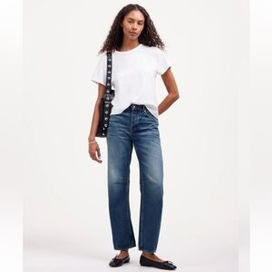 NWOT Madewell The Darted Barrel-Leg Jean Size 29 Petite